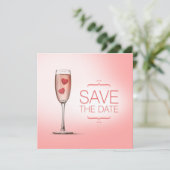 Liebe Pink Save the Date (Stehend Vorderseite)