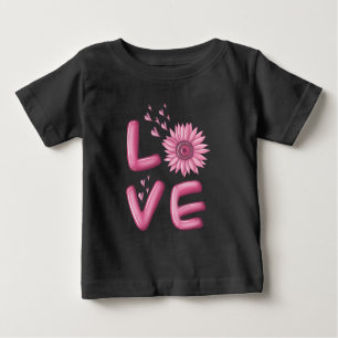 Liebe Pink Sunflower Baby T - Shirt