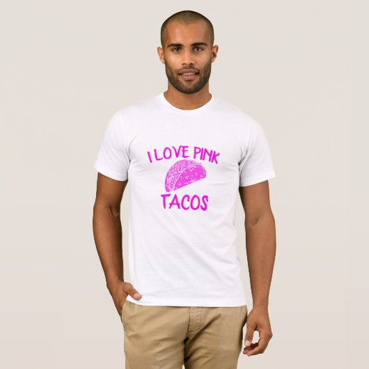 Liebe Pink Tacos Tshirt, Funny Weekend Taco Dienst T-Shirt (Vorne ganz)