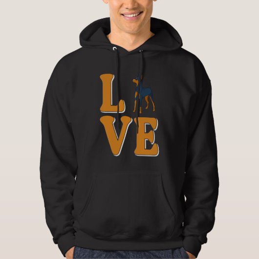 Liebe Pinscher Hoodie (Vorderseite)