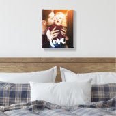 "Liebe" Pinselschrift-Foto Leinwanddruck (Insitu (Schlafzimmer))