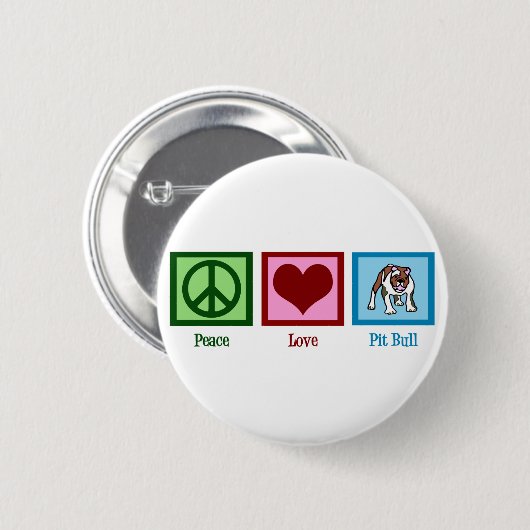 Liebe Pit Bull Button (Vorne & Hinten)
