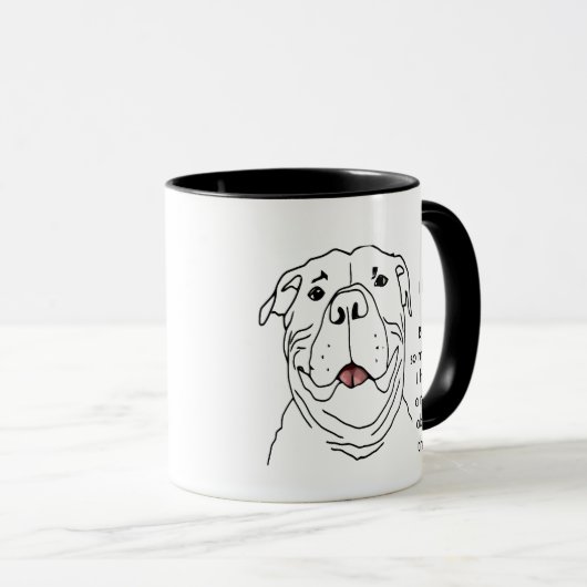 Liebe PIT BULL HUNDE so viel Spaß Zitat Tasse (VorderseiteRechts)