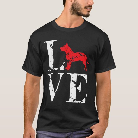 Liebe Pit Bull Shirt Perfektes Geschenk (Vorderseite)