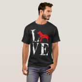 Liebe Pit Bull Shirt Perfektes Geschenk (Vorne ganz)