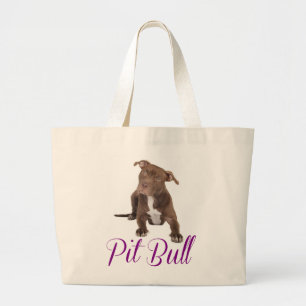 Liebe Pit Bull Welpe Hund Canvas-Tasche Jumbo Stoffbeutel
