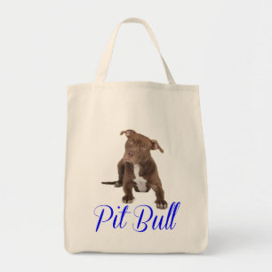 Liebe Pit Bull Welpe Hund Canvas-Tasche Tragetasche
