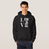 Liebe Pit Bulls Designer Pitbull L O V E Hoodie (Vorne ganz)
