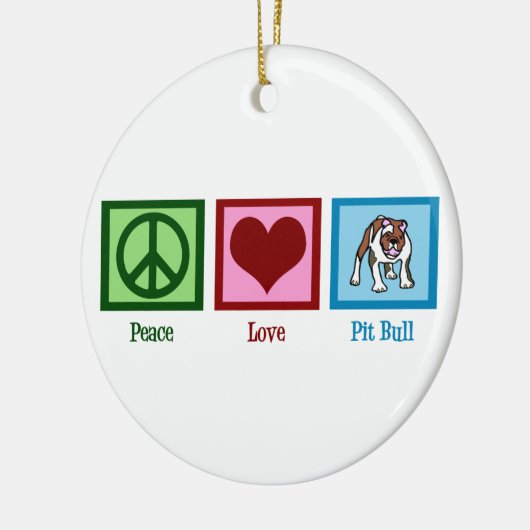 Liebe Pit Bulls Keramikornament (Links)