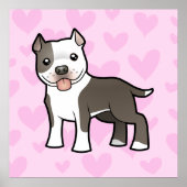 Liebe Pitbull / American Staffordshire Terrier Poster (Vorne)