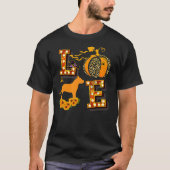 Liebe Pitbull Leopard Print Pumpkin Halloween Cost T-Shirt (Vorderseite)