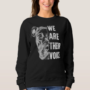 Liebe Pitbull Wir sind ihre Stimme für Pitbuller L Sweatshirt