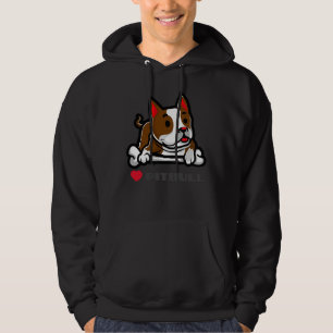 Liebe Pitbulle Gesichtsmaske Waschbare Masken Hund Hoodie