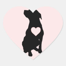 Liebe Pitbulls Rosa Herzkleber