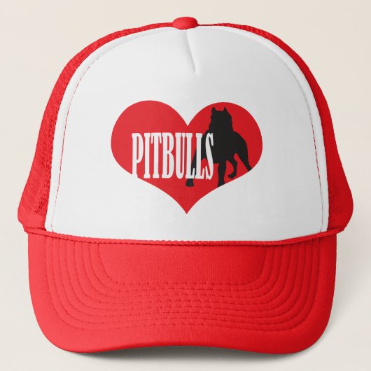 Liebe Pitbulls Truckerkappe (Vorderseite)
