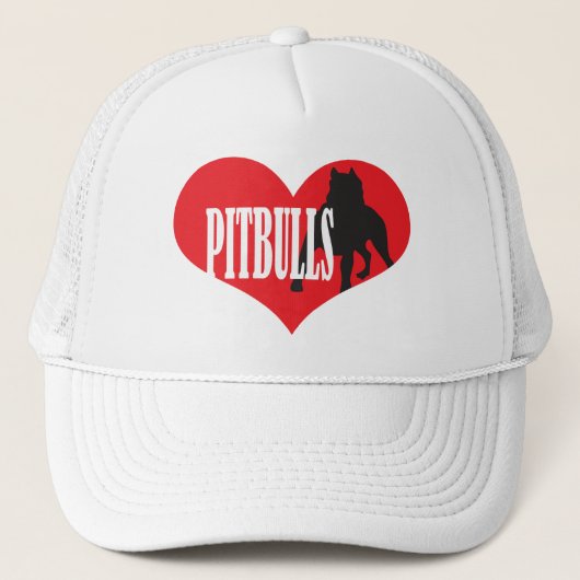 Liebe Pitbulls Truckerkappe (Vorderseite)