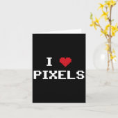 Liebe Pixels C64 Fans Herzspiel Shirt Funny Vide Karte (Gelbe Blume)