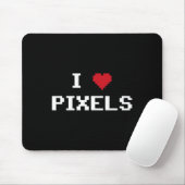Liebe Pixels C64 Fans Herzspiel Shirt Funny Vide Mousepad (Mit Mouse)