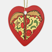 Liebe-Pizza addieren Namen Keramikornament (Links)