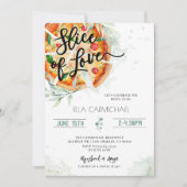 Liebe Pizza Brautparty Einladung (Vorderseite)