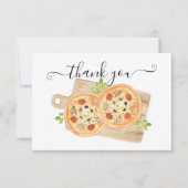 Liebe & Pizza Dankeskarte Einladung (Vorderseite)