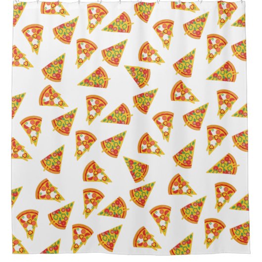Liebe Pizza Duschvorhang (Vorderseite)