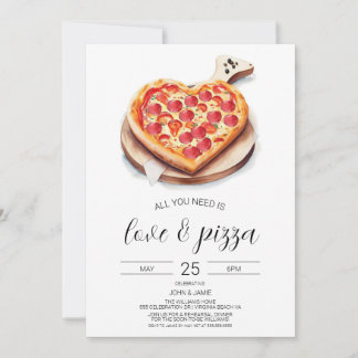 Liebe & Pizza Einladung, Verlobung Paare Dusche Einladung