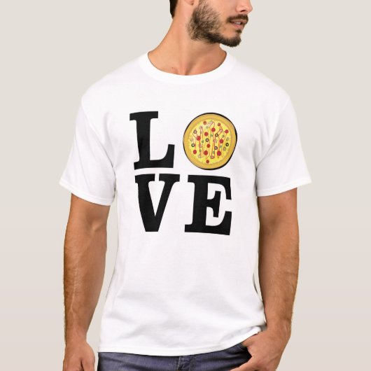 Liebe Pizza - Funny T-Shirt (Vorderseite)