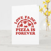 Liebe Pizza ist für immer Karte (Gelbe Blume)