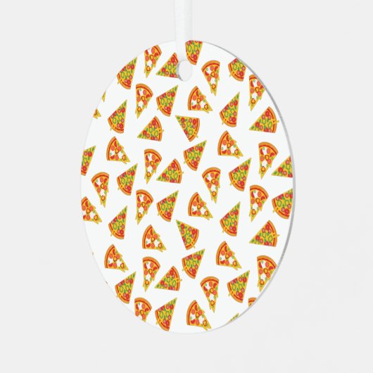 Liebe Pizza Ornament Aus Metall (Vorderseite links)