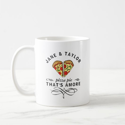Liebe Pizza Personalisiert Kaffeetasse (Links)