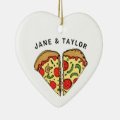 Liebe Pizza Personalisiert Keramik Ornament (Rechts)