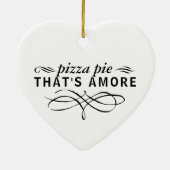 Liebe Pizza Personalisiert Keramik Ornament (Hinten)