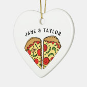 Liebe Pizza Personalisiert Keramik Ornament (Links)