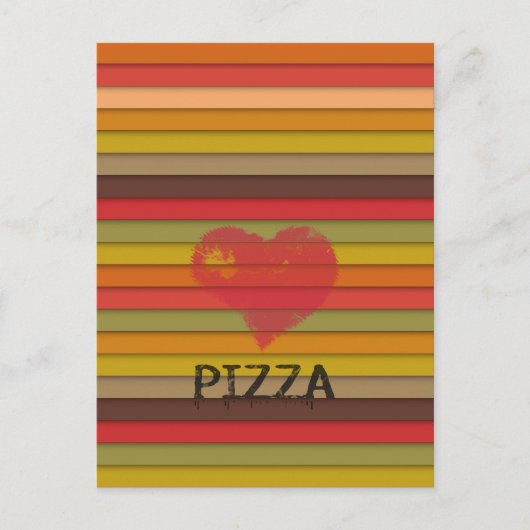 Liebe Pizza - Pizza ist Liebe, Pizza ist Leben Postkarte (Vorderseite)