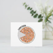 Liebe Pizza Postkarte (Stehend Vorderseite)