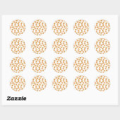 Liebe Pizza Runder Aufkleber (Blatt)
