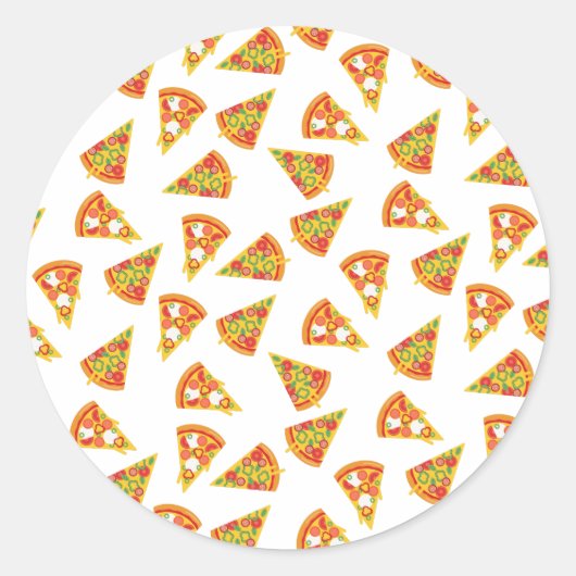 Liebe Pizza Runder Aufkleber (Vorderseite)