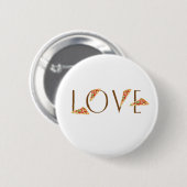 Liebe-Pizza-Spaß-Trendy Typografie Button (Vorne & Hinten)