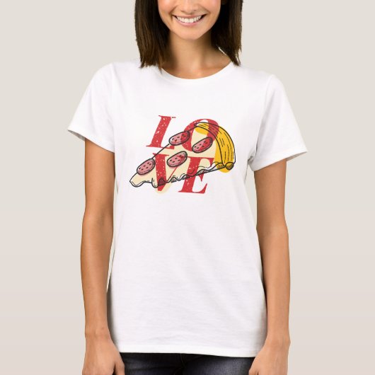 Liebe Pizza T-Shirt (Vorderseite)
