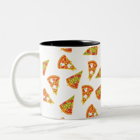 Liebe Pizza Zweifarbige Tasse (Links)