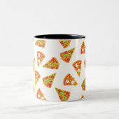 Liebe Pizza Zweifarbige Tasse (Mittel)