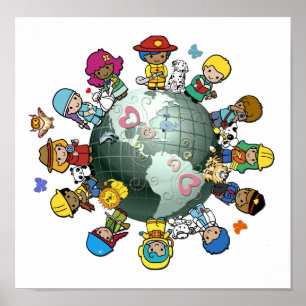 Liebe Planet Erde: Einheit für den Frieden Poster