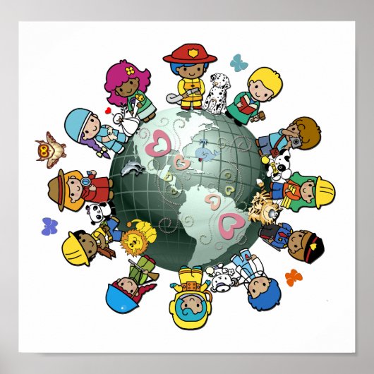 Liebe Planet Erde: Einheit für den Frieden Poster (Vorne)