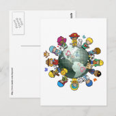 Liebe Planet Erde: Einheit für den Frieden Postkarte (Vorne/Hinten)