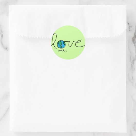 Liebe Planet Erde Runder Aufkleber (Tasche)