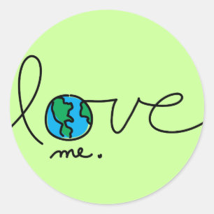 Liebe-Planeten-Erde Runder Aufkleber