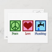 Liebe Plumbing Postkarte (Vorne/Hinten)