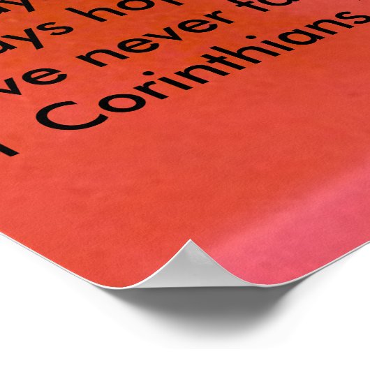 LIEBE POEM ÜBER ROTE ROSE POSTER (Ecke)