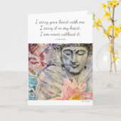 Liebe Poetry Buddha Watercolor Grußkarte Karte (Gelbe Blume)